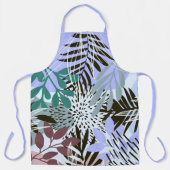 Tablier Boho Lavender, Vert et Feuilles Turquoises (Recto)