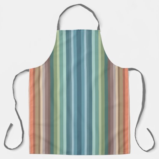Tablier Boho Moderne Chic Rayures  (Recto)