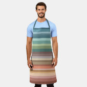 Tablier Boho Moderne Chic Rayures (Porté)