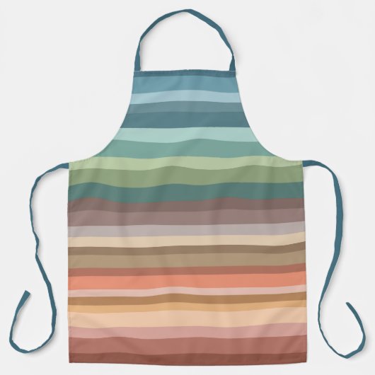Tablier Boho Moderne Chic Rayures (Recto)