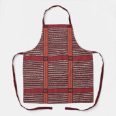 Tablier Boho moderne ethnique géométrique Multi Bourgogne (Recto)