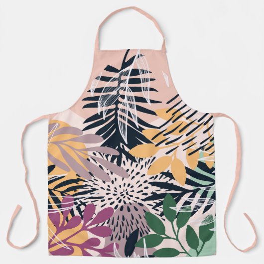 Tablier Boho Pink et Navy (Recto)