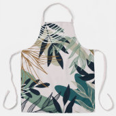 Tablier Boho Pink, Turquoise et Feuilles de marine (Recto)