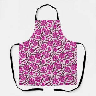 Tablier Boho Purple Abstrait motif floral