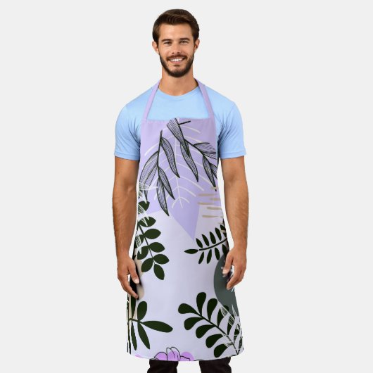 Tablier Boho Purple et Lavender (Porté)