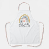 Tablier Boho Rainbow Cuisson Avec Amour (Recto)