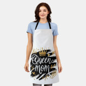 Tablier Boho Rainbow Mama – Warm Earthy Tones Design (Porté)