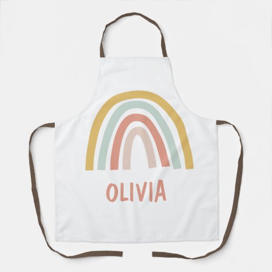 Tablier Boho Rainbow Personnalisé (Recto)