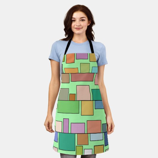 Tablier Boho Rectangles (Porté)