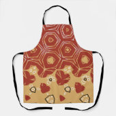 Tablier Boho rouge géométrique Abstrait 2 (Recto)