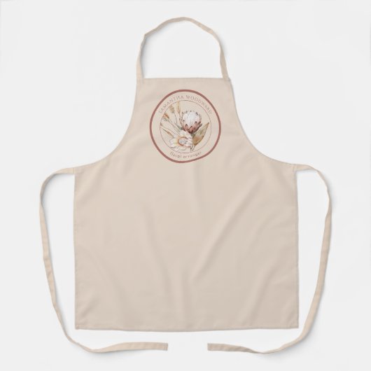 Tablier Boho Watercolor Wildflowers Floral Arranger (Recto)