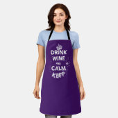 Tablier Boire du vin et du calme Conserver (Porté)