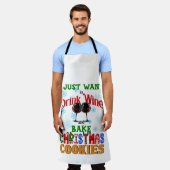 Tablier Boire Vin Bake Noël Cookies, Funny Noël (Porté)