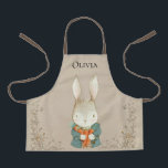 Tablier Bois Animaux Lapin Lapin Aquarelle<br><div class="desc">lapin lapin lapin de bois personnalisé avec un tas de carottes entouré de vignes de petits feuilles. Si précieux et doux est la seule façon de décrire cet tablier. Simple et mignon. Parfait pour les garçons et les filles.</div>