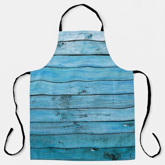 Tablier Bois bleu naturel, arrière - plan texturé. (Recto)