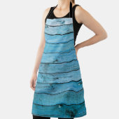 Tablier Bois bleu naturel, arrière - plan texturé. (Insitu)