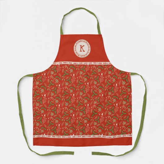 Tablier Bois de Noël Monogramme (Recto)