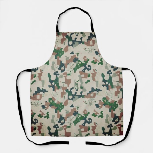 Tablier Bois Pixel Terre  (Recto)