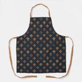 Tablier Bois Terreux Fleur de lys Design (Recto)