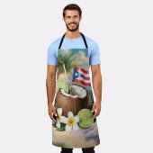 Tablier Boisson à la noix de coco de la plage de l'île de  (Porté)