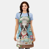 Tablier Boisson de Noël de Boston Terrier (Porté)