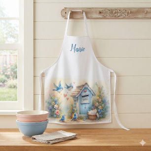 Tablier Boîte aux lettres Bleue de l'Amour Cottagecore