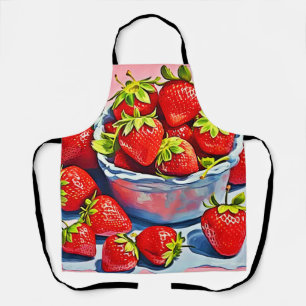 Tablier Bol de fraises fraîches
