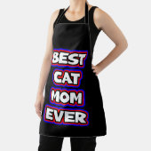 Tablier Bold Best Cat Mom Ever Fun Typographie (Insitu)