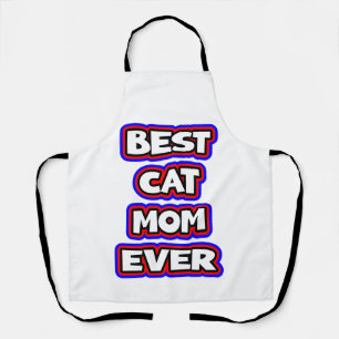 Tablier Bold Best Cat Mom Ever Fun Typographie
