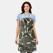 Tablier Bold Black and Cream Tropical Jungle Animals (Porté)