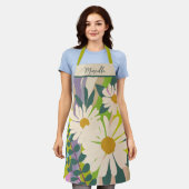 Tablier Bold Daisy Bloom with Colorful Color Blocks  (Porté)