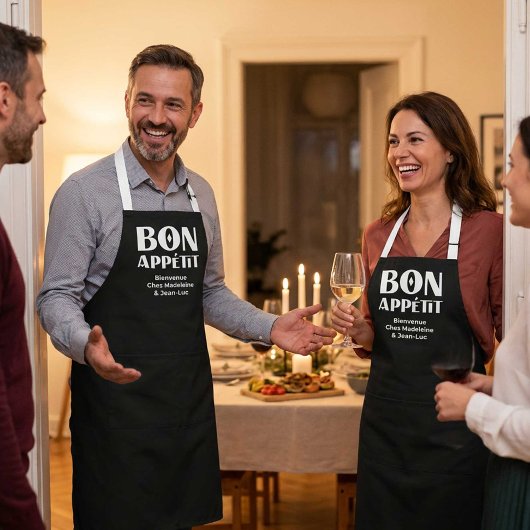 Tablier Bon appétit et Bienvenue chez nous