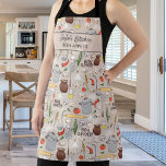 Tablier Bon Appetit Outils de cuisine Nourriture Personnal<br><div class="desc">Un tablier amusant avec des outils de cuisine, des ingrédients de cuisine et deux lignes de texte personnalisé, Ajouter le nom d'une personne, le nom d'entreprise ou supprimer le texte et le rectangle et juste avoir le motif. Parfait comme cadeau d'anniversaire, tablier pour les propriétaires de restaurants et de cafés...</div>