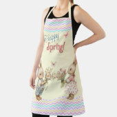 Tablier Bon Printemps ! Lapin lapin et Fleurs (Insitu)