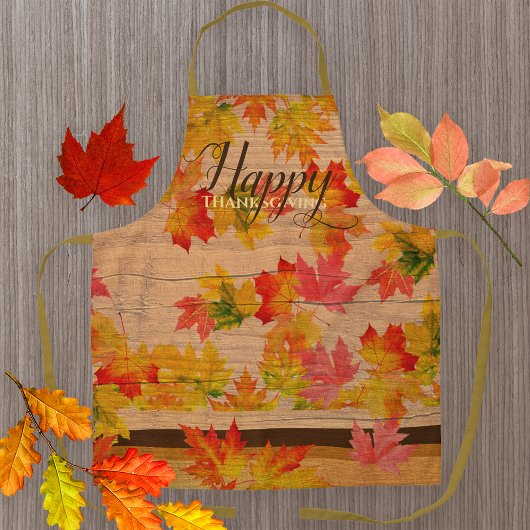 Tablier Bon thanksgiving Automne Feuilles d'érable sur la