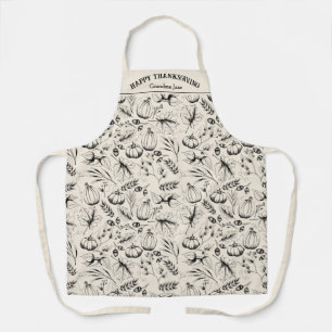 Tablier Bon thanksgiving crème Automne Harvest Custom