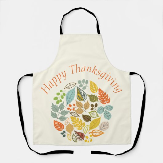 Tablier Bon thanksgiving de vacances d'automne Feuilles co (Recto)