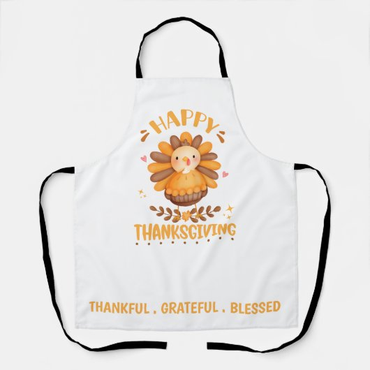 Tablier Bon thanksgiving personnalisé (Recto)