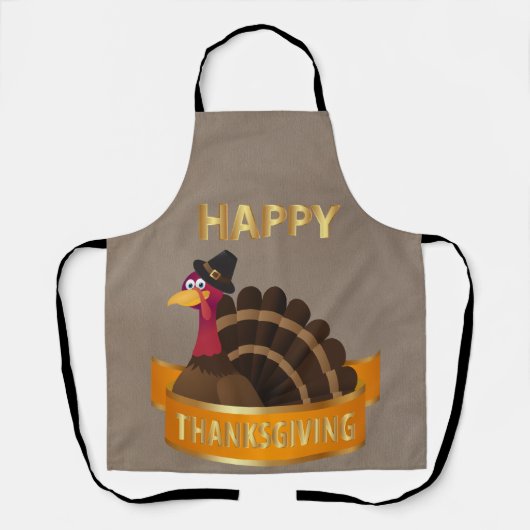 Tablier Bon thanksgiving Turquie Apron (Recto)