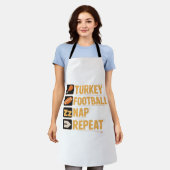 Tablier Bon thanksgiving Turquie Football Nap Repeat Funn (Porté)