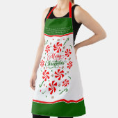 Tablier Bonbons de menthe de Noël personnalisé (Insitu)