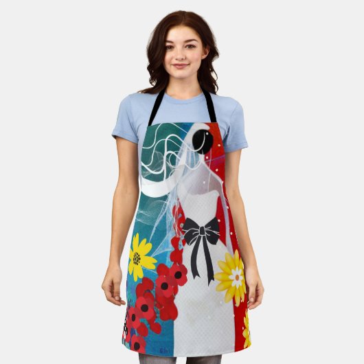 Tablier Bonheur de mariée (Porté)