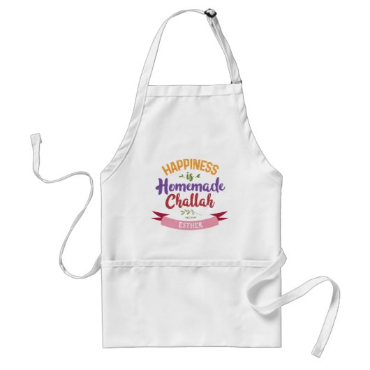 Tablier Bonheur Fantaisiste Floral est fait maison Challah (Devant)