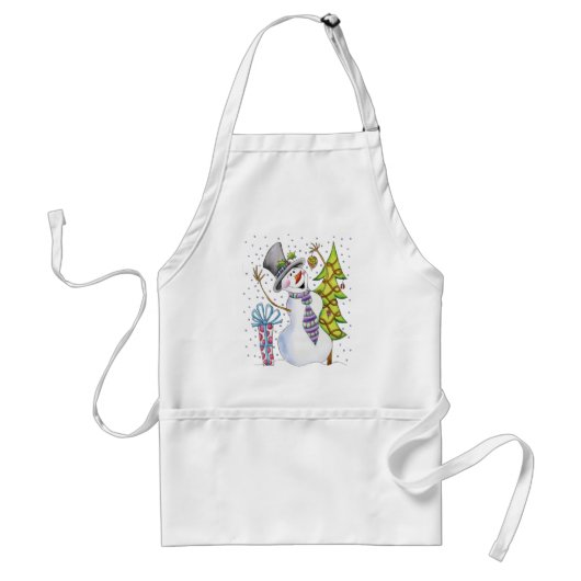 Tablier Bonhomme de neige (Devant)