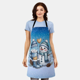 Tablier Bonhomme de neige confortable d'hiver