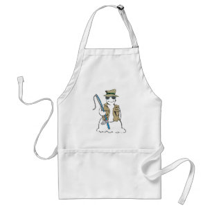 Tablier Bonhomme de neige de pêcheur avec le gilet