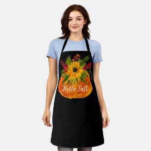 Tablier Bonjour Automne Sunflower Citrouille Automne Rusti