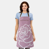 Tablier Bonjour Belle - Rose Rose Moderne Chic (Porté)