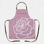 Tablier Bonjour Belle - Rose Rose Moderne Chic (Recto)