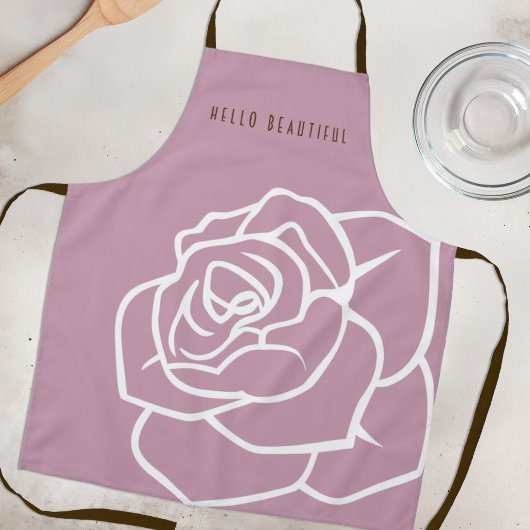 Tablier Bonjour Belle - Rose Rose Moderne Chic